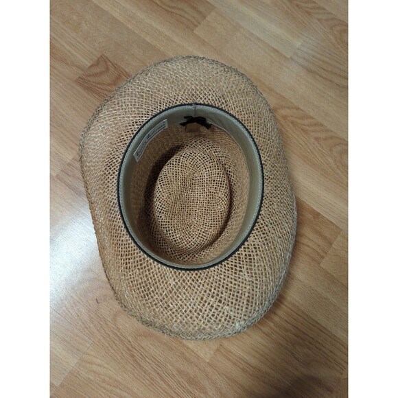 Country Gentleman Straw Hat Fedora Medium Ribbon Made USA - Picture 5 of 7
